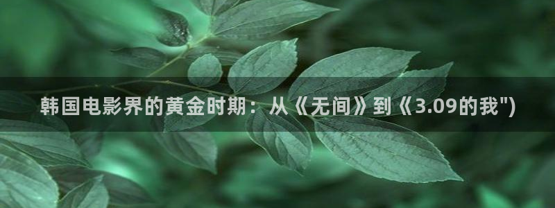 新视觉影院秋霞：韩国电影界的黄金时期：从《无间》到《3.09的我\
